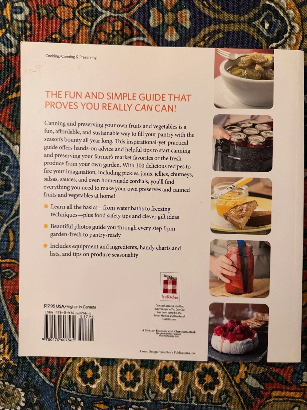 Better Homes And Gardens Canning Cookbook with Blue and Red Cover